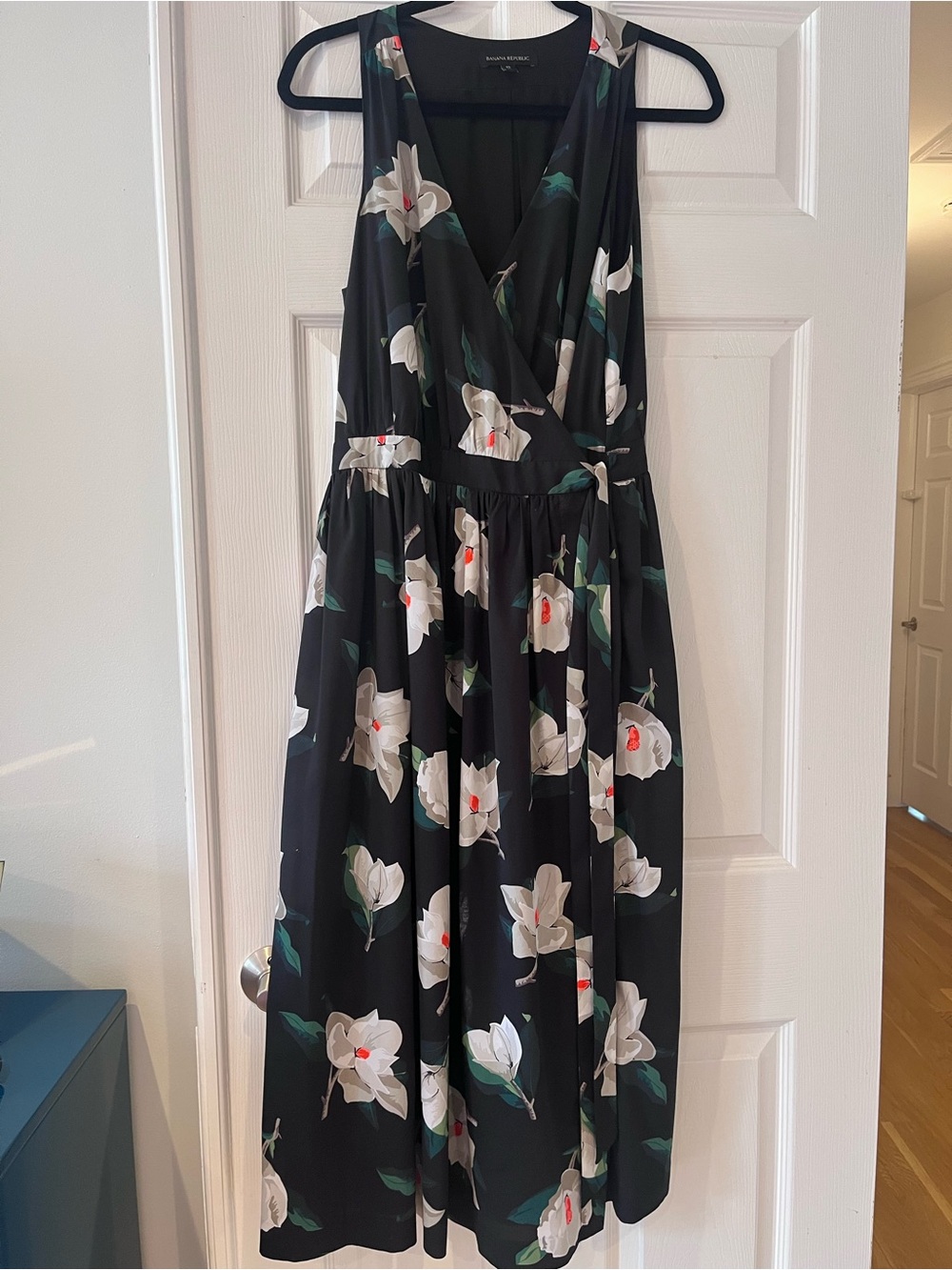 Banana Republic Black Floral Maxi Dress